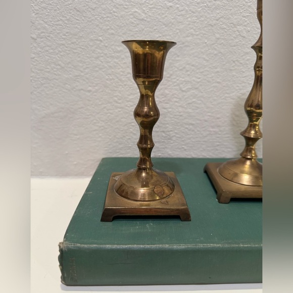 Vintage Pair of Brass Candlesticks - Picture 3 of 11